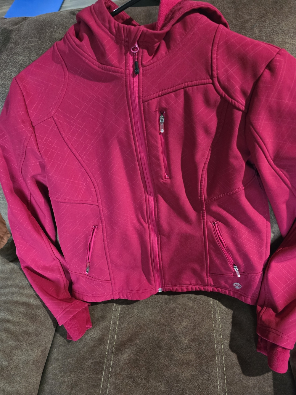 Mondetta Pink Fleece Softshell Jacket with Hood